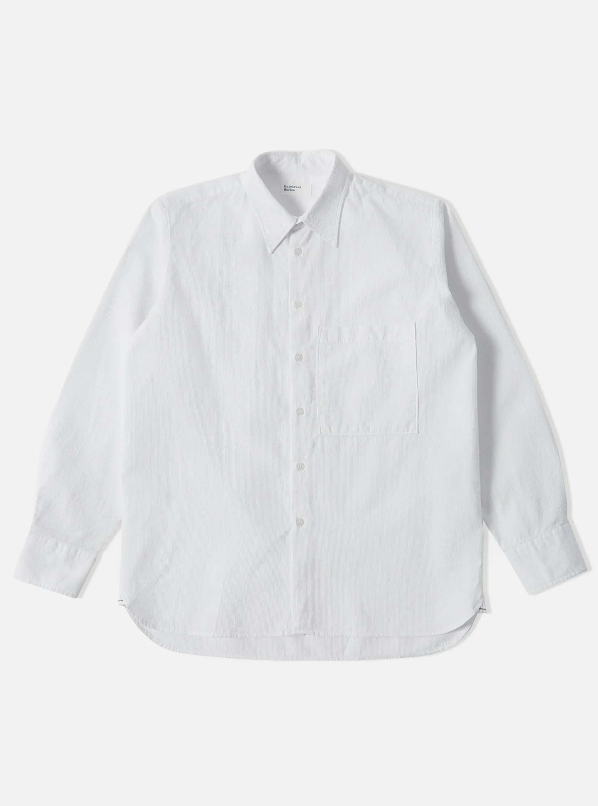 Shop Square Pocket Shirt In White Barca Waffle Cotton Men Shirts.