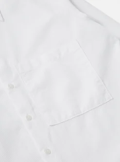 Shop Square Pocket Shirt In White Barca Waffle Cotton Men Shirts.