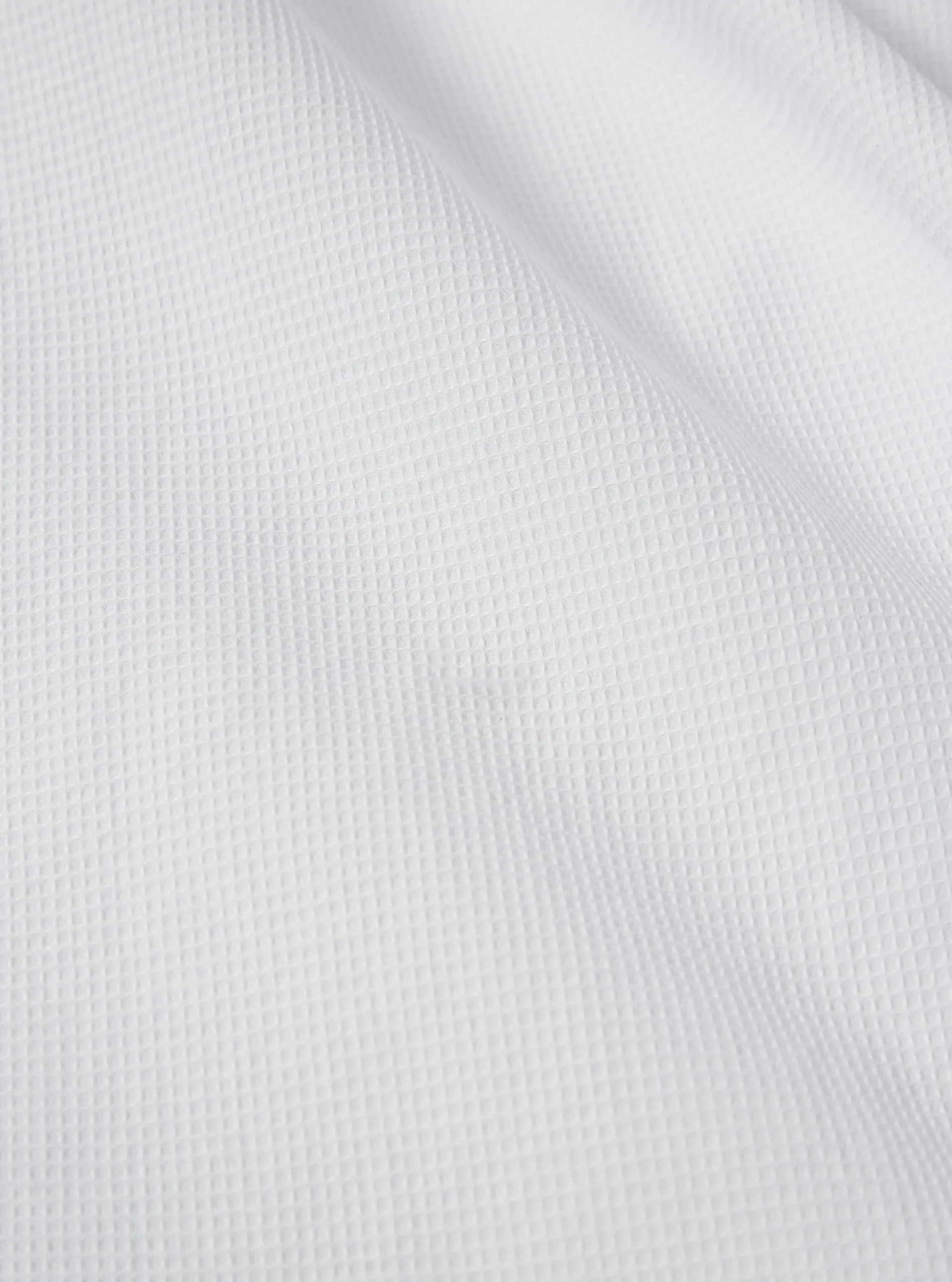 Shop Square Pocket Shirt In White Barca Waffle Cotton Men Shirts.