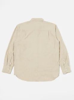 Hot Square Pocket Shirt In Sand It Brushed Twill Men Shirts.
