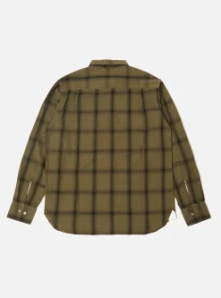 Fashion Square Pocket Shirt In Olive Shadow Check Men Shirts.