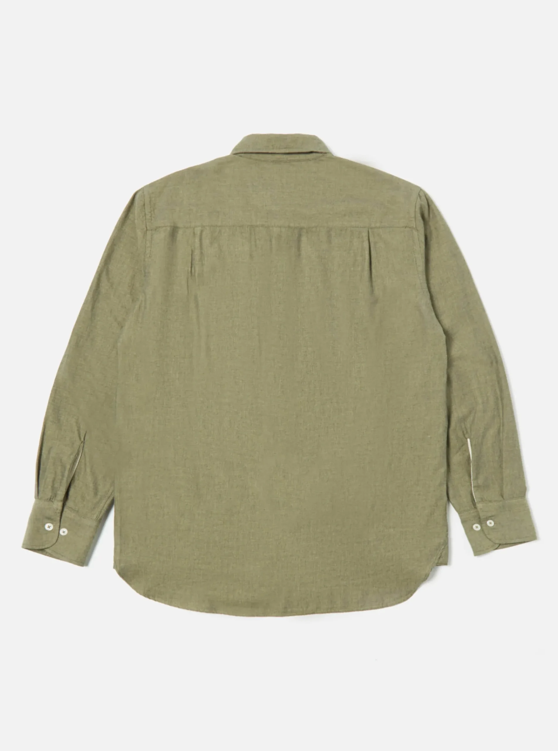 Hot Square Pocket Shirt In Olive It Brushed Twill Men Shirts.