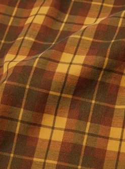 Hot Square Pocket Shirt In Mustard Check Cord Men Shirts.
