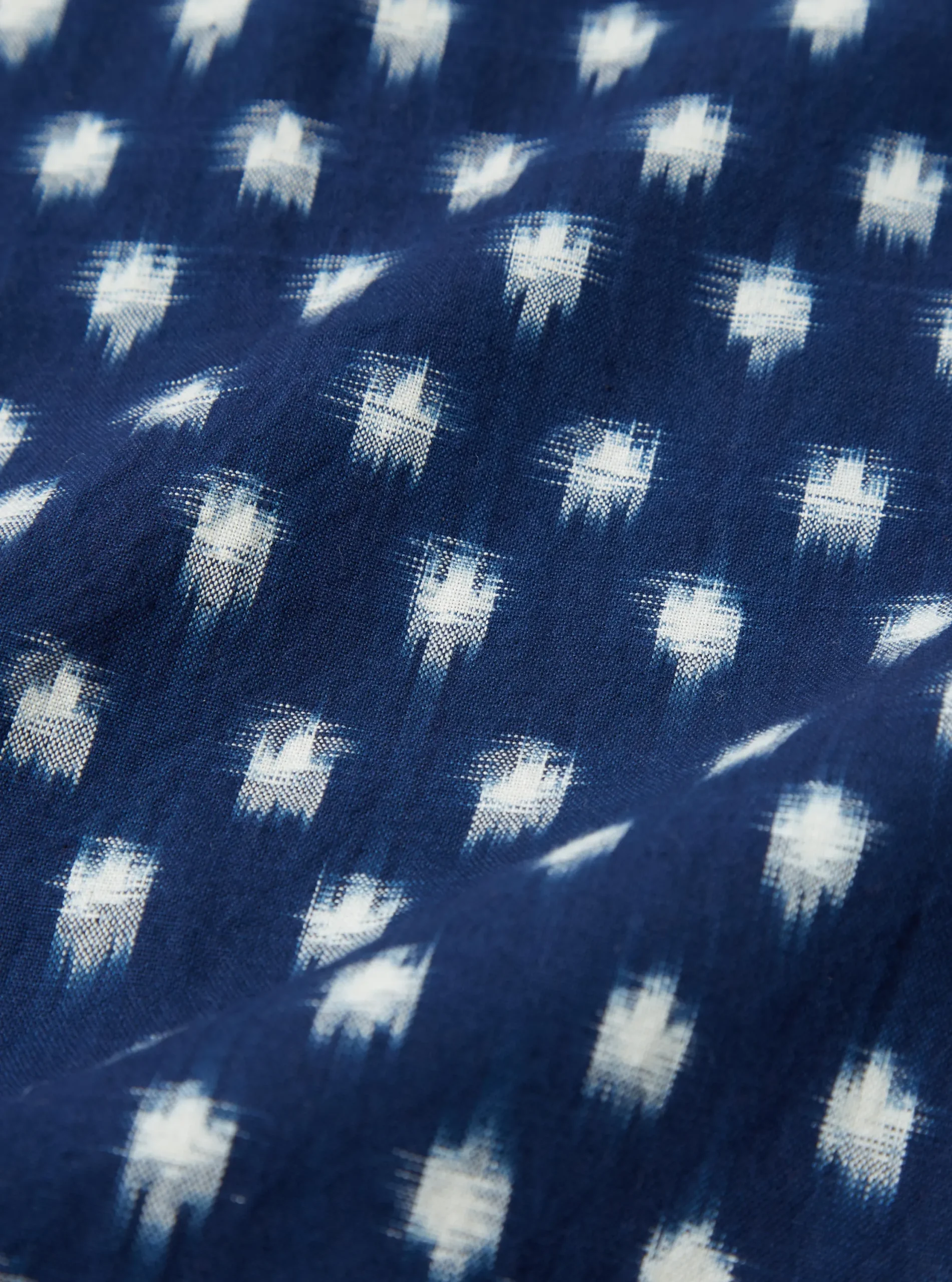 Outlet Square Pocket Shirt In Indigo Vintage Double Ikat Men Shirts.