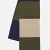 Discount Stripe Scarf In Navy/Olive/Oatmeal Mix Eco Wool Stripe Men Accessories.