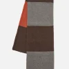 New Stripe Scarf In Brown Mix Eco Wool Stripe Men Accessories.