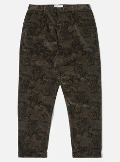 Fashion Super Chino In Black Japanese Print Cord Men Suiting.