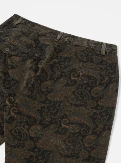 Fashion Super Chino In Black Japanese Print Cord Men Suiting.