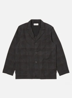 Hot Three Button Jacket In Charcoal Reuse Wool Mix Men Jackets.