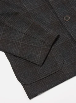 Hot Three Button Jacket In Charcoal Reuse Wool Mix Men Jackets.