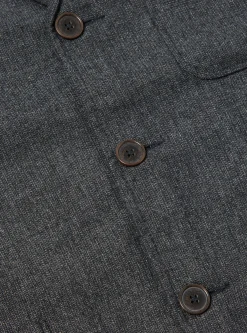 Flash Sale Three Button Jacket In Grey Upcycled Italian Tweed Men Jackets.