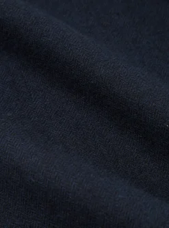 Sale Three Button Jacket In Navy Veta Upcycled Cotton Men Jackets.