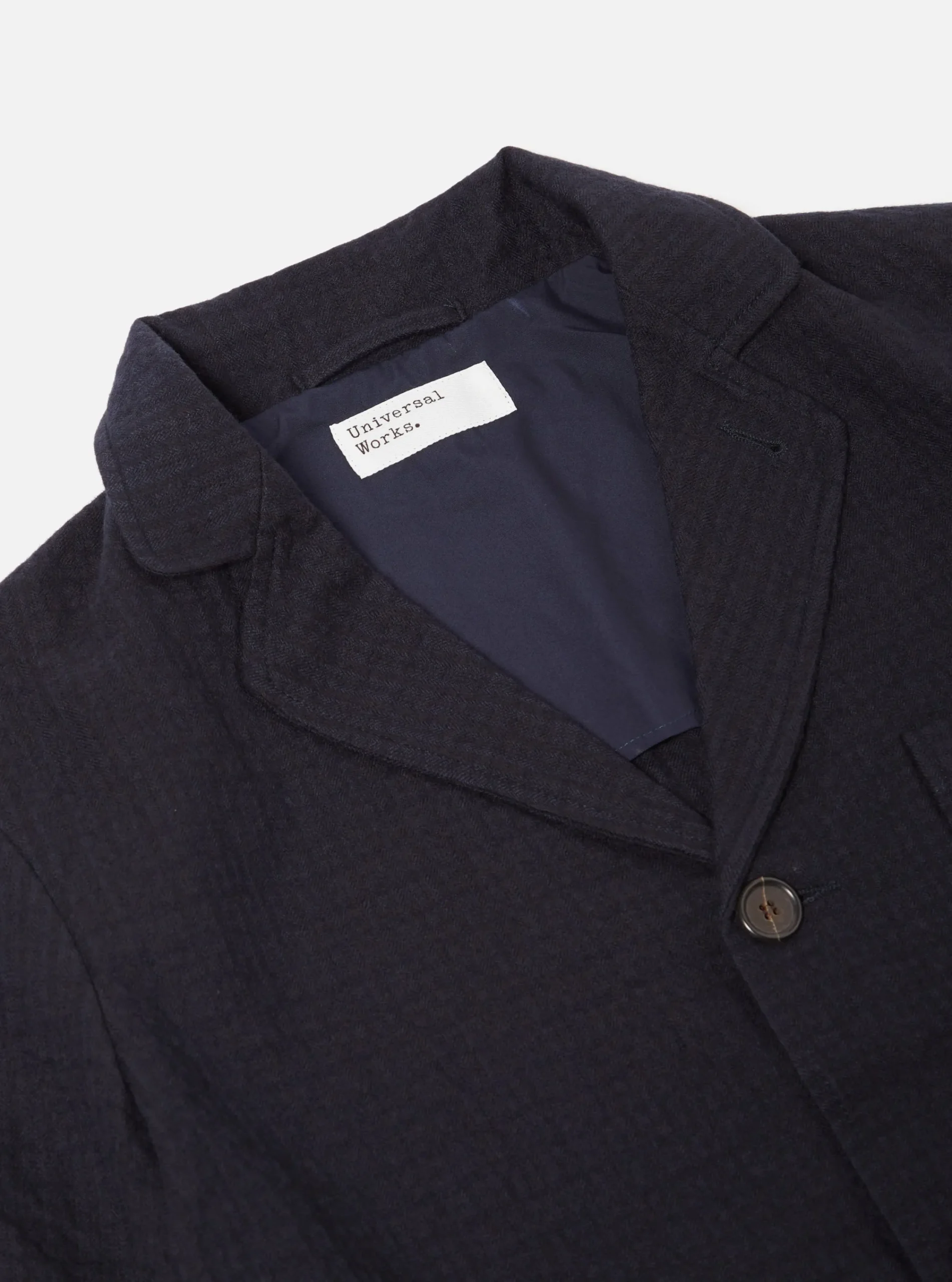 Flash Sale Three Button Jacket In Navy Wool Cotton Check Men Jackets.