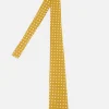 Cheap Tie In Mustard Dot Print Men Suiting.