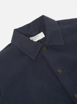 New Travail Overshirt In Navy Nebraska Cotton Men Overshirts.
