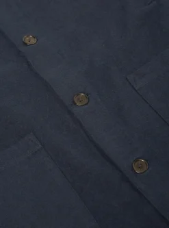 New Travail Overshirt In Navy Nebraska Cotton Men Overshirts.
