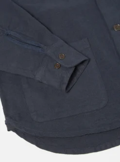 New Travail Overshirt In Navy Nebraska Cotton Men Overshirts.