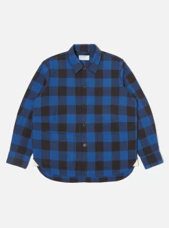Online Travail Shirt In Navy Winter Gingham Men Overshirts.