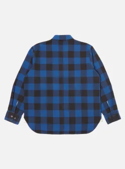 Online Travail Shirt In Navy Winter Gingham Men Overshirts.
