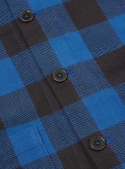 Online Travail Shirt In Navy Winter Gingham Men Overshirts.