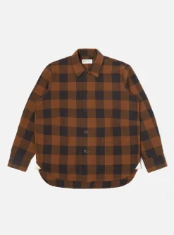 Flash Sale Travail Shirt In Brown Winter Gingham Men Overshirts.