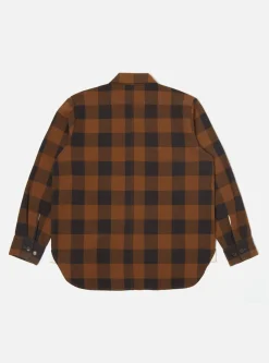 Flash Sale Travail Shirt In Brown Winter Gingham Men Overshirts.