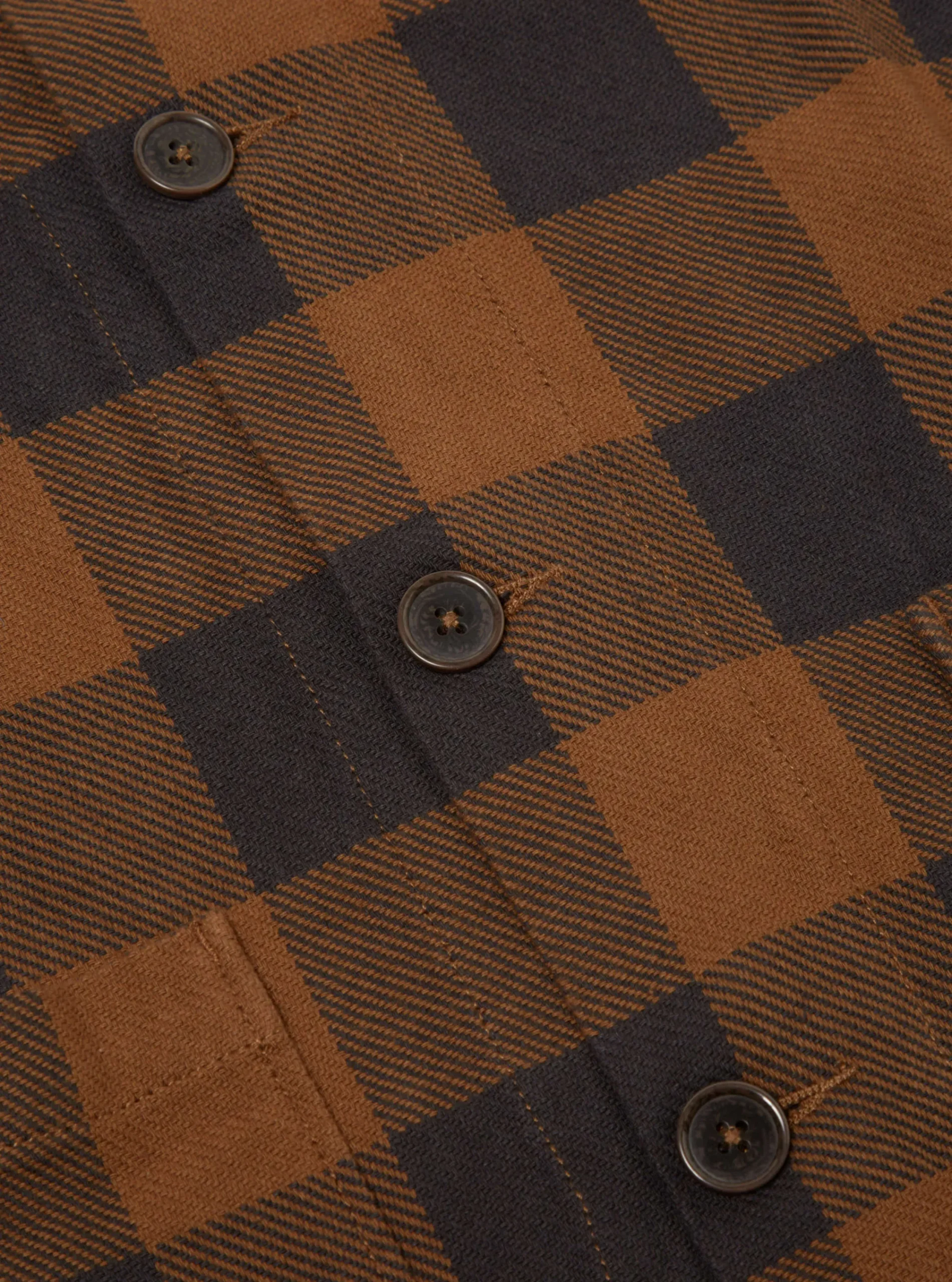 Flash Sale Travail Shirt In Brown Winter Gingham Men Overshirts.