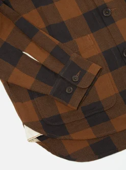 Flash Sale Travail Shirt In Brown Winter Gingham Men Overshirts.
