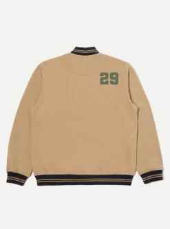 Cheap Vale Half Zip In Sand Brushback Sweat Pl&S Men Tees & Sweats.