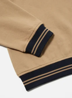 Cheap Vale Half Zip In Sand Brushback Sweat Pl&S Men Tees & Sweats.