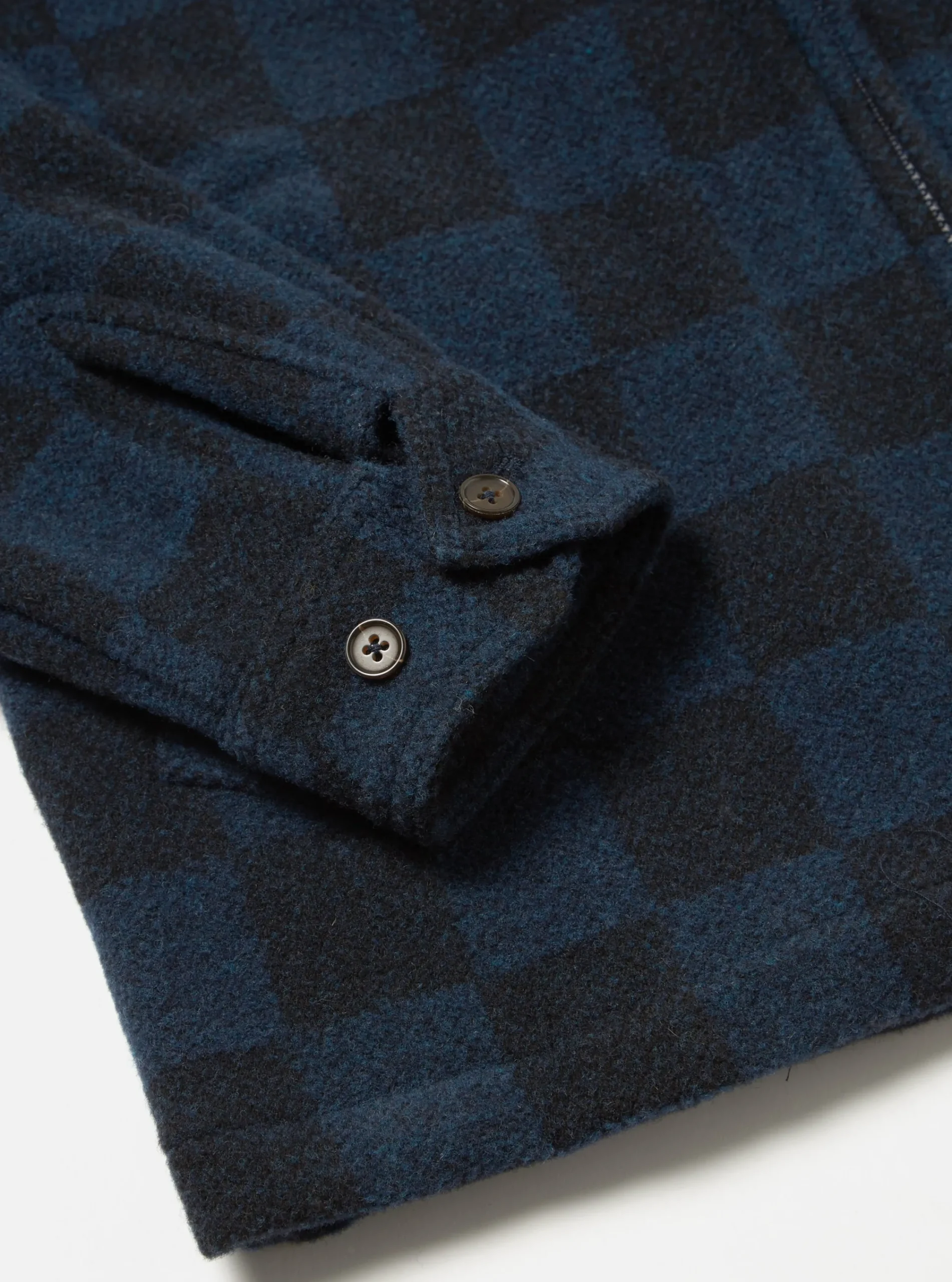 Store Windcheater Jacket In Navy Checkerboard Lambswool Men Jackets.