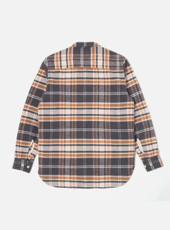 Best Sale Work Shirt In Grey Check Barrow Brush Flannel Men Overshirts.