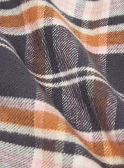 Best Sale Work Shirt In Grey Check Barrow Brush Flannel Men Overshirts.