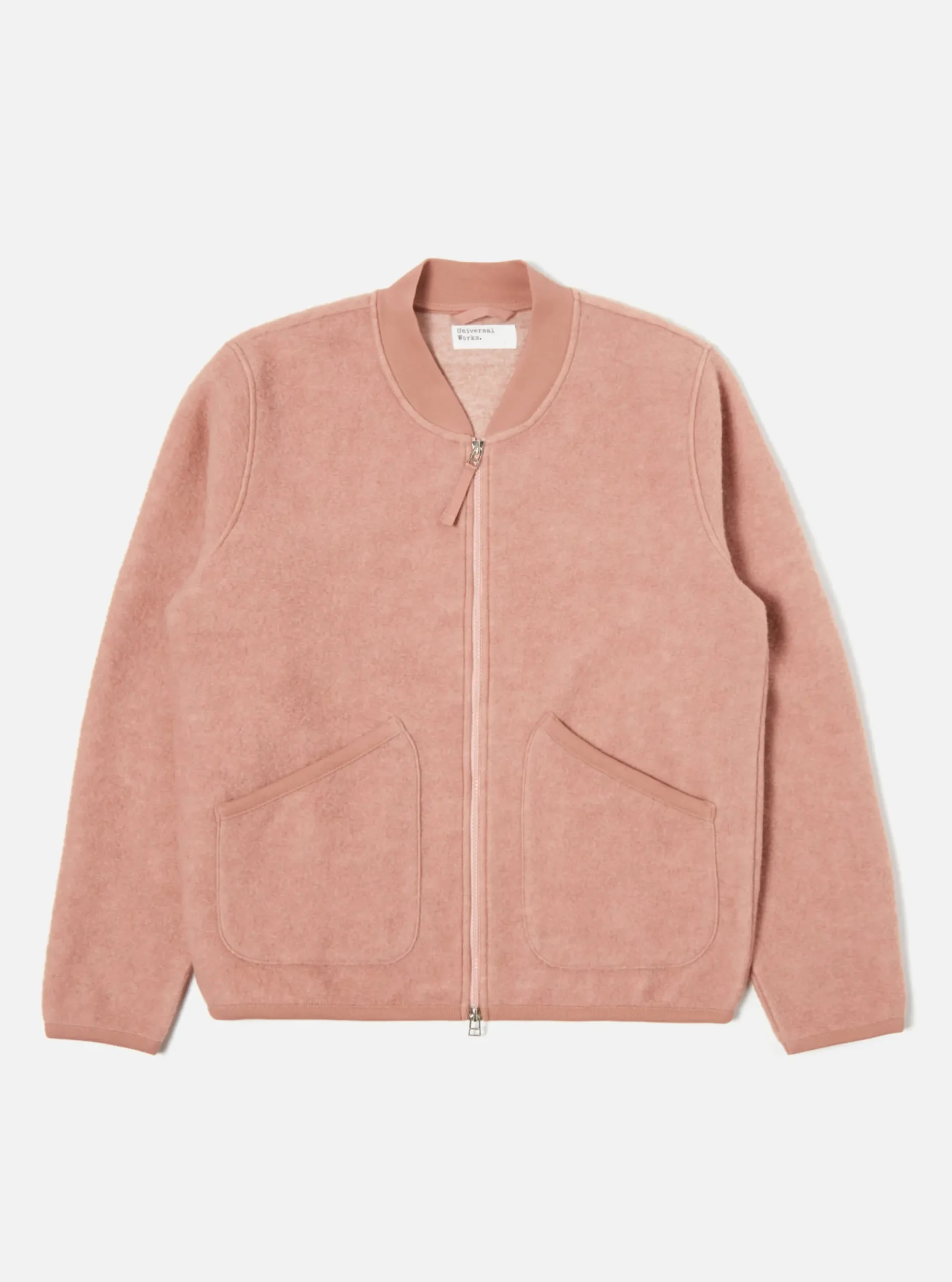Online Zip Bomber In Pink Wool Fleece Men Fleece.