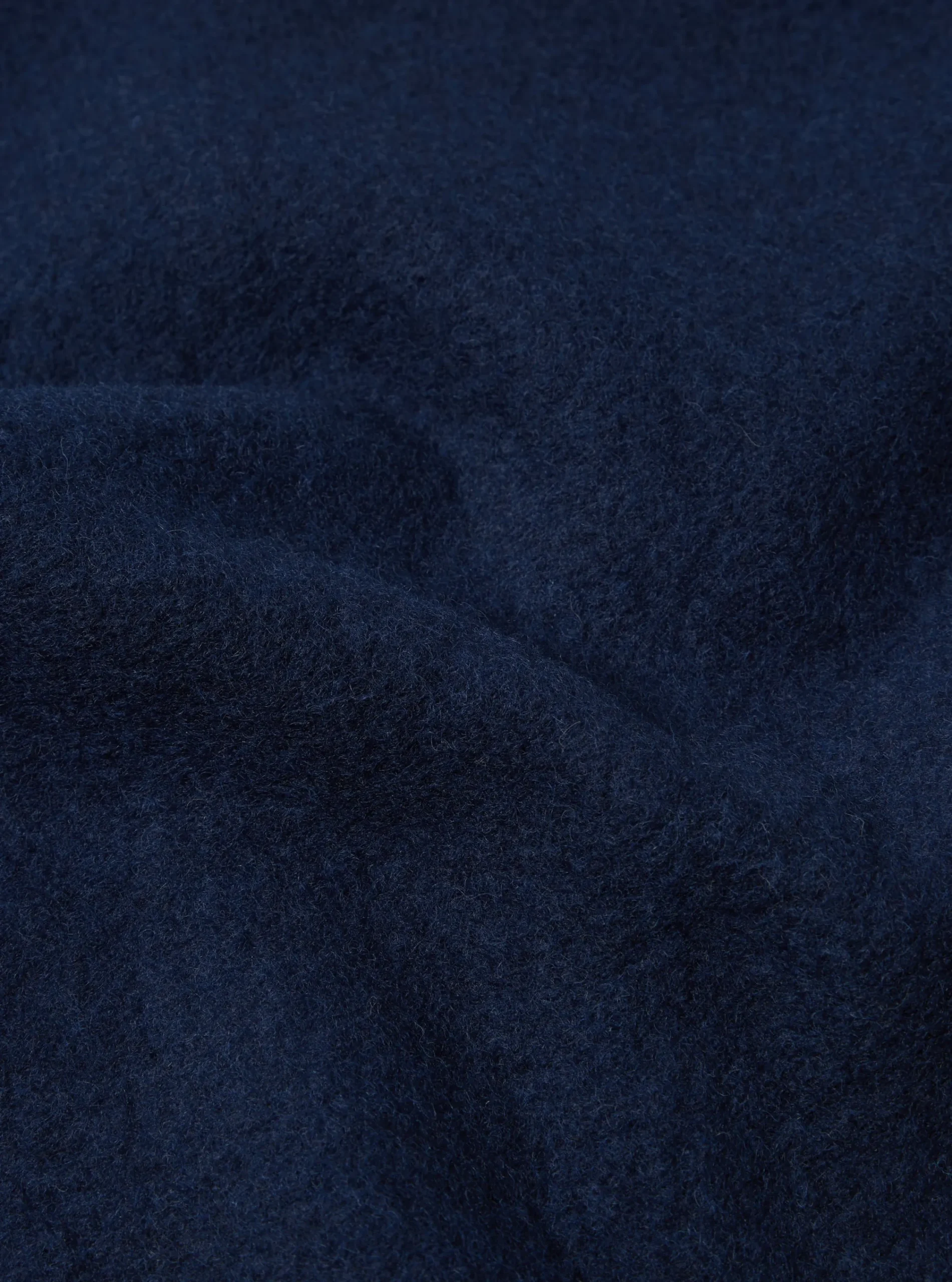 Hot Zip Bomber In Indigo Wool Fleece Men Fleece.