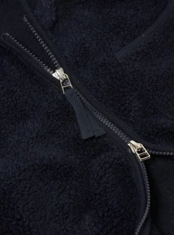 Best Sale Zip Gilet In Navy Mountain Fleece Men Fleece.