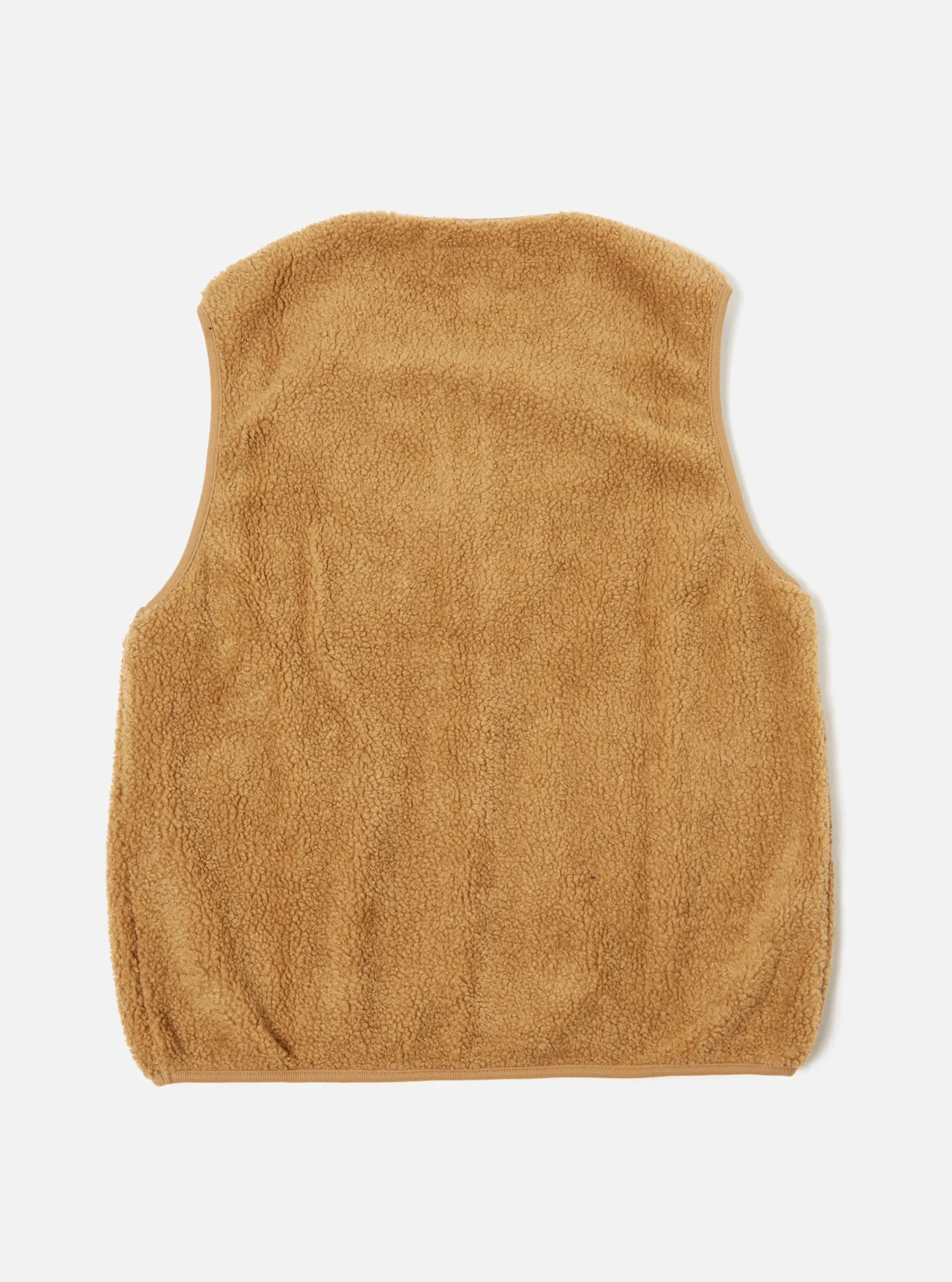 Outlet Zip Gilet In Sand Mountain Fleece Men Fleece.