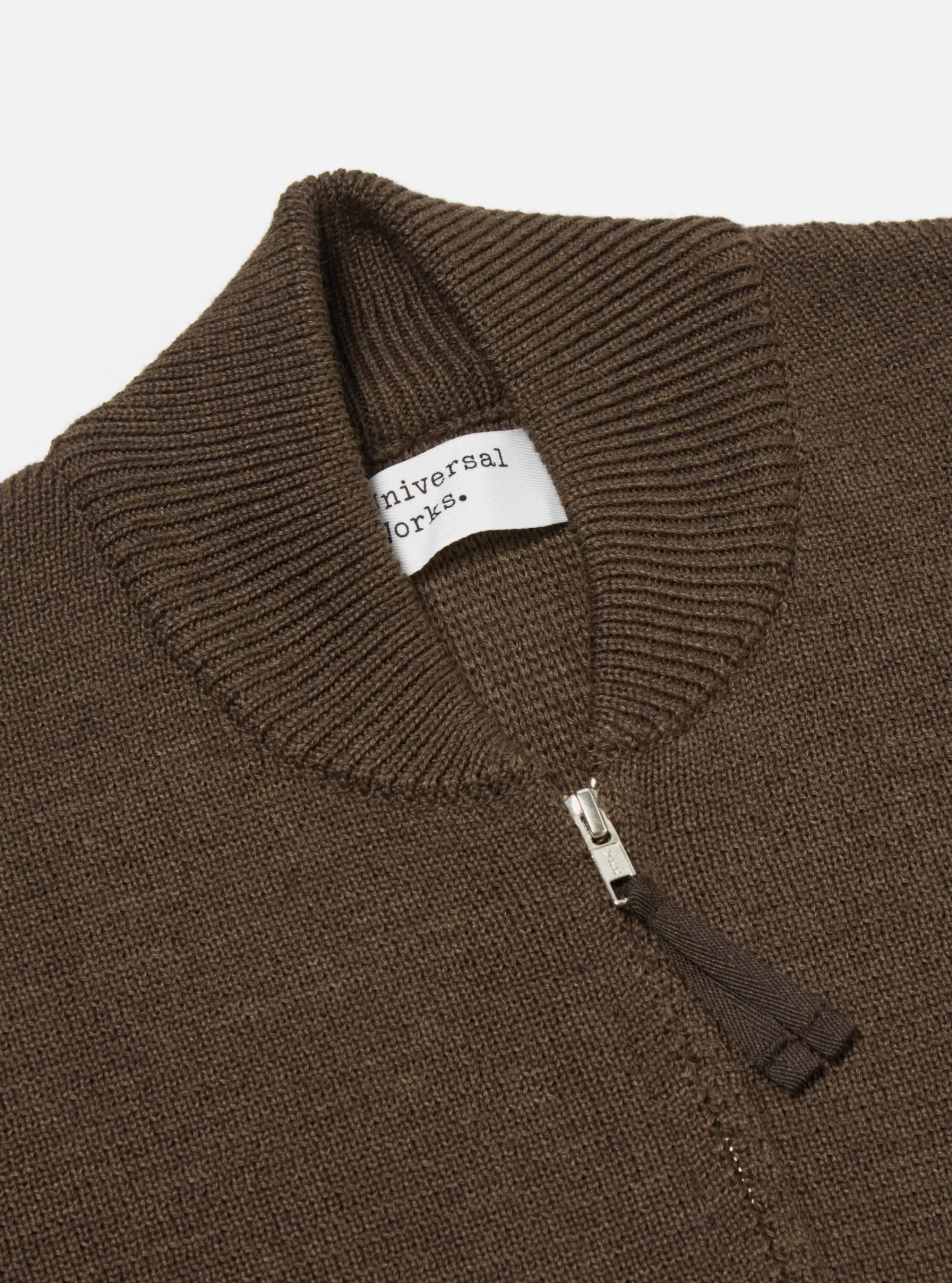 Sale Zip Knitwork Jacket In Brown Merino Knit Men Knitwear.