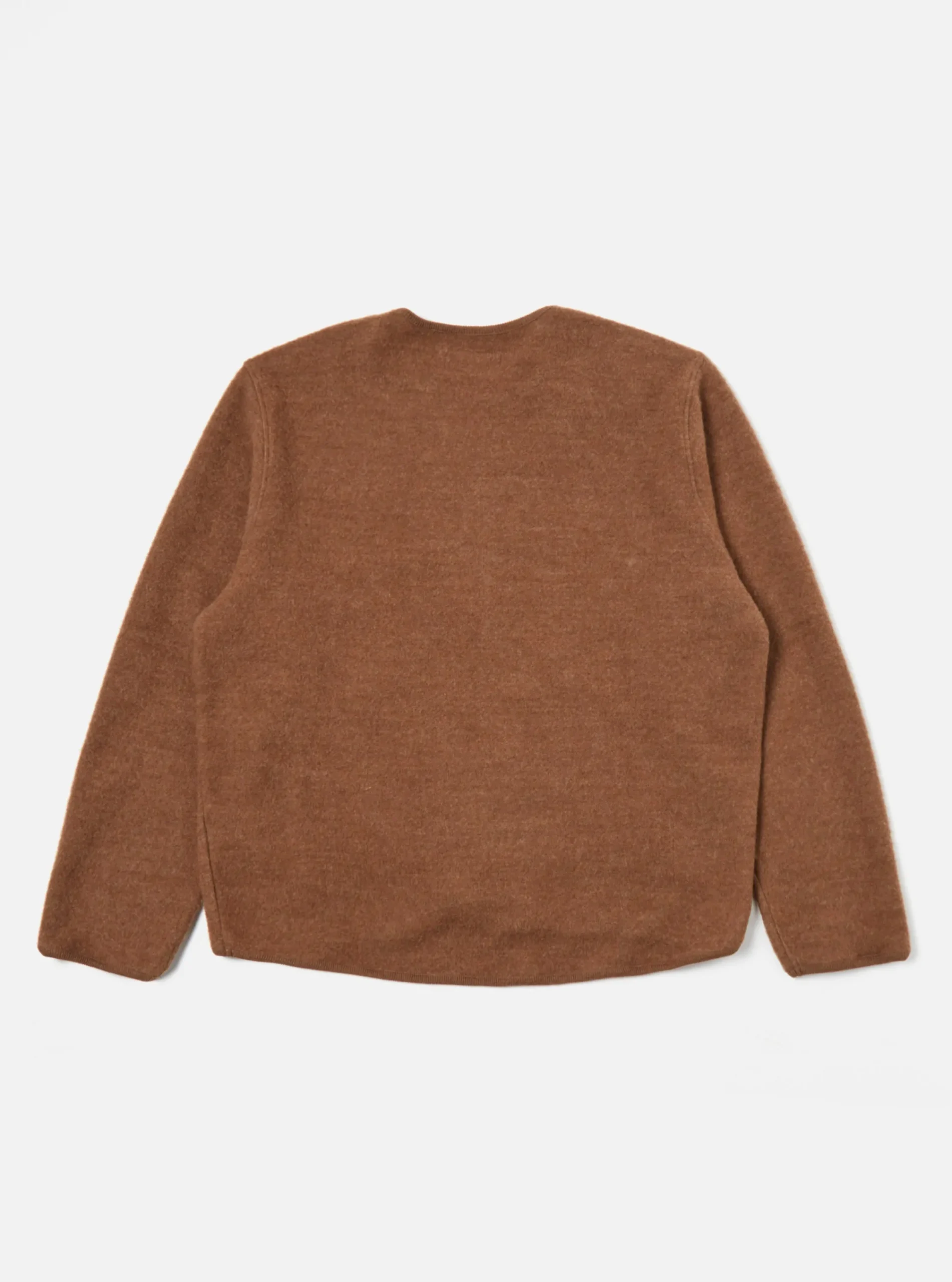 Online Zip Liner Jacket In Brown Soft Wool Cotton Knit Men Fleece.