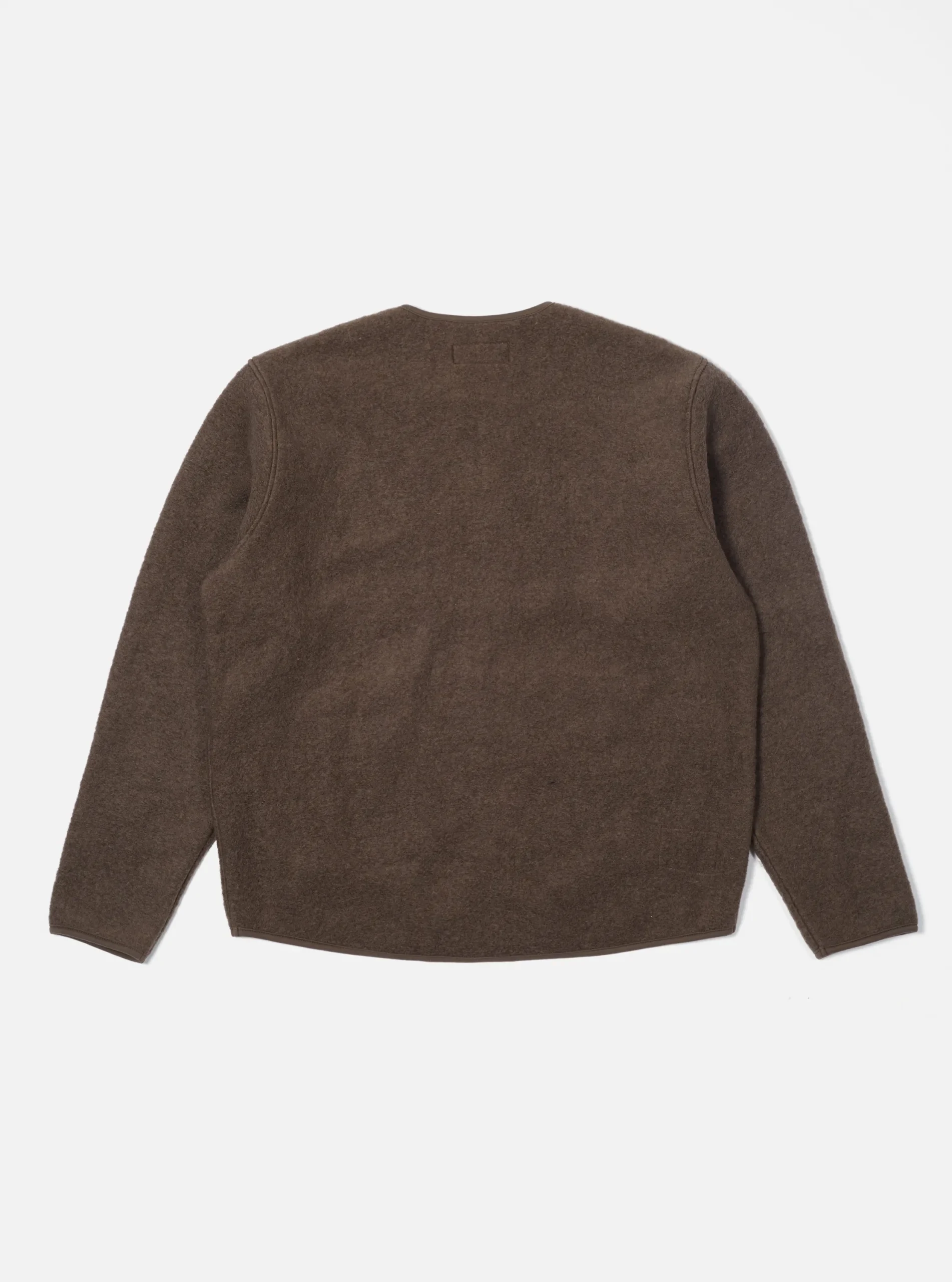 Outlet Zip Liner Jacket In Brown Wool Fleece Men Fleece.