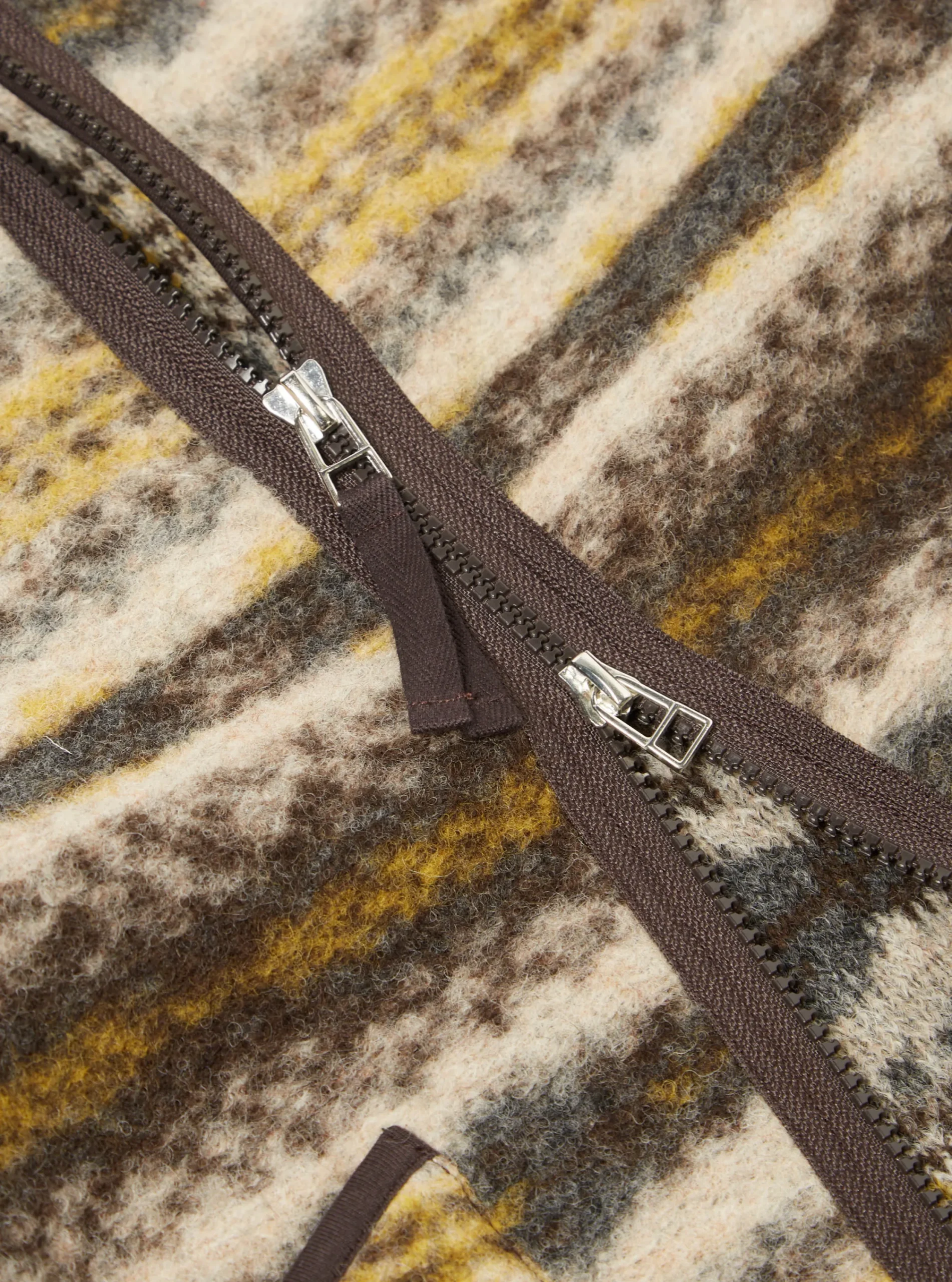 New Zip Liner Jacket In Fairisle Wool Mix Men Fleece.