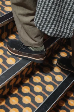 New Yogi X Finn In Black/Khaki Suede/Tumbled Leather Men Footwear.
